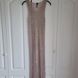 Metallic Gold Maxi Cover-Up Dress